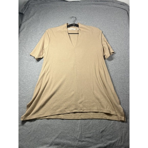 Soft Surroundings Short Sleeve Top Womens PM PETITE  Ribbed V-Neck Stretch Slit - Picture 9 of 9